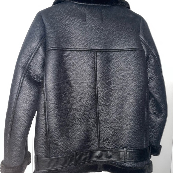 ZARA Double Faced Faux Leather Biker Jacket XS - Picture 7 of 15